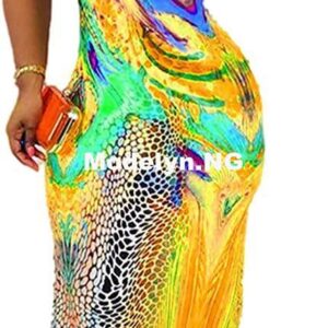 Birthday Maxi Dress For Women Sexy Tie Dye Print Sleeveless Bodycon Summer Beach Vacation Party Outfits Elegant Floral Vestidos